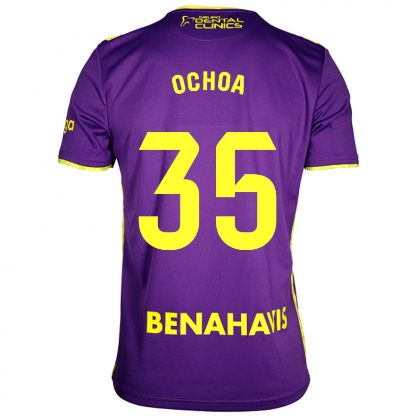 Bambino Maglia Aarón Ochoa #35 Viola Giallo Kit Gara Away 2024/25 Maglietta