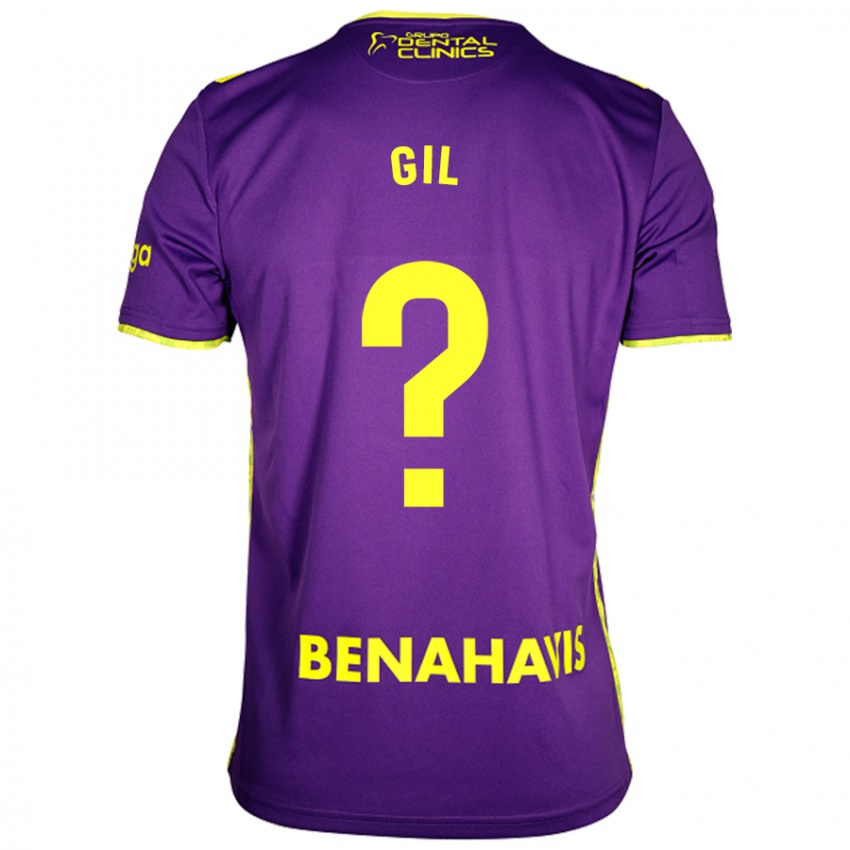 Bambino Maglia José Gil #0 Viola Giallo Kit Gara Away 2024/25 Maglietta