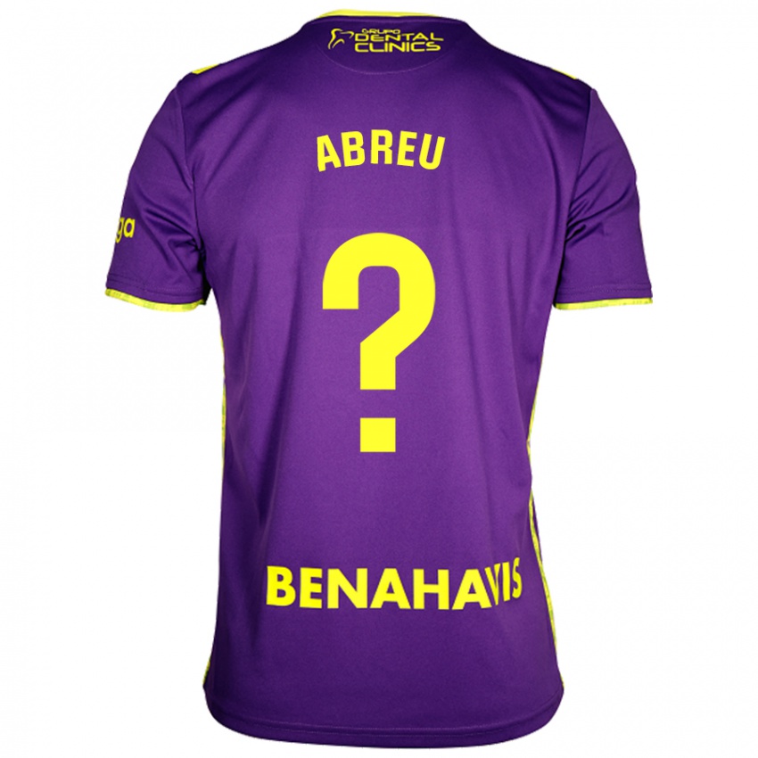 Bambino Maglia Marco Abreu #0 Viola Giallo Kit Gara Away 2024/25 Maglietta