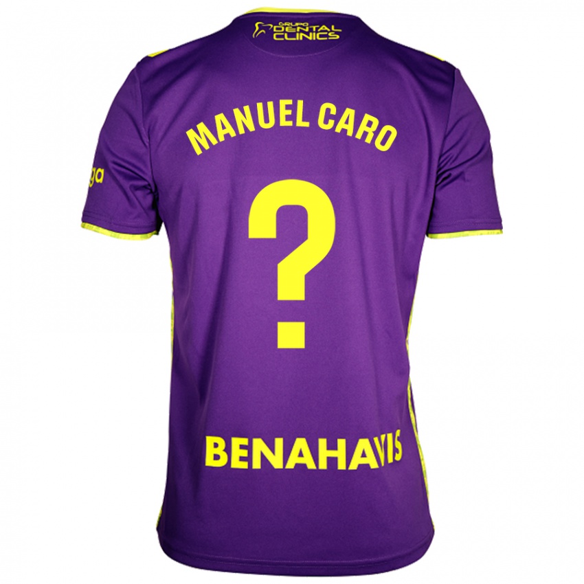 Bambino Maglia José Manuel Caro #0 Viola Giallo Kit Gara Away 2024/25 Maglietta