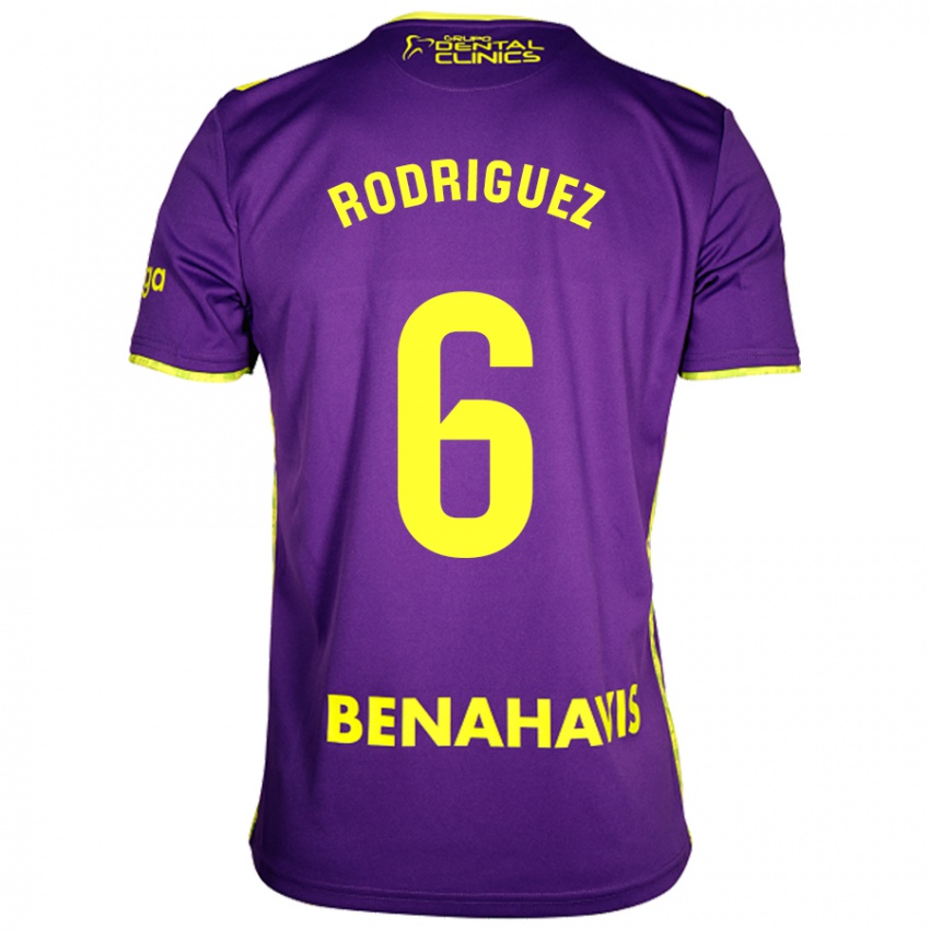 Bambino Maglia Rafa Rodríguez #6 Viola Giallo Kit Gara Away 2024/25 Maglietta