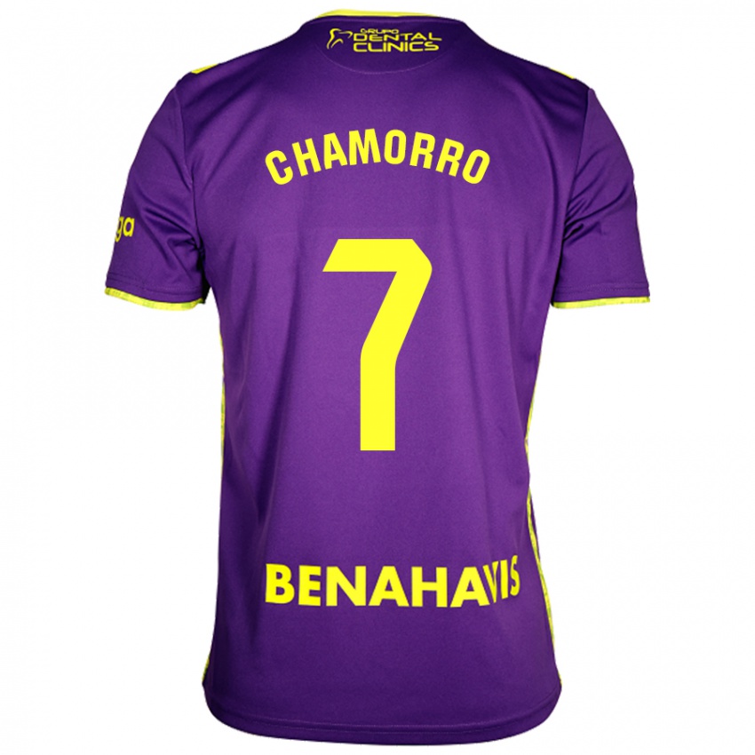 Bambino Maglia Alexis Chamorro #7 Viola Giallo Kit Gara Away 2024/25 Maglietta