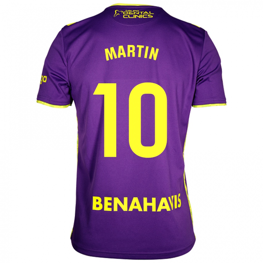 Bambino Maglia Jesús Martín #10 Viola Giallo Kit Gara Away 2024/25 Maglietta