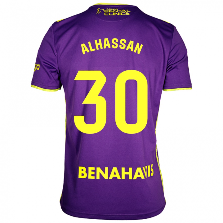 Bambino Maglia Mubarak Alhassan #30 Viola Giallo Kit Gara Away 2024/25 Maglietta