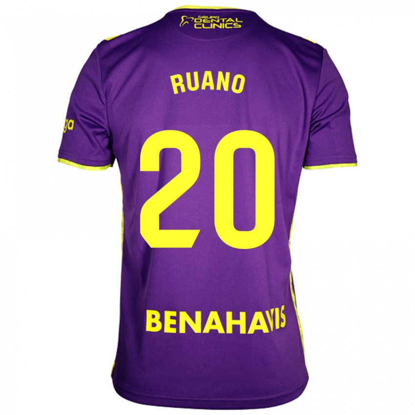 Bambino Maglia Celia Ruano #20 Viola Giallo Kit Gara Away 2024/25 Maglietta