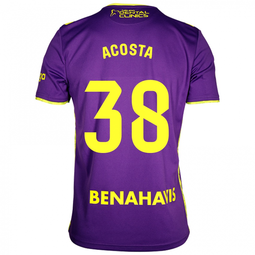 Bambino Maglia Judith Acosta #38 Viola Giallo Kit Gara Away 2024/25 Maglietta