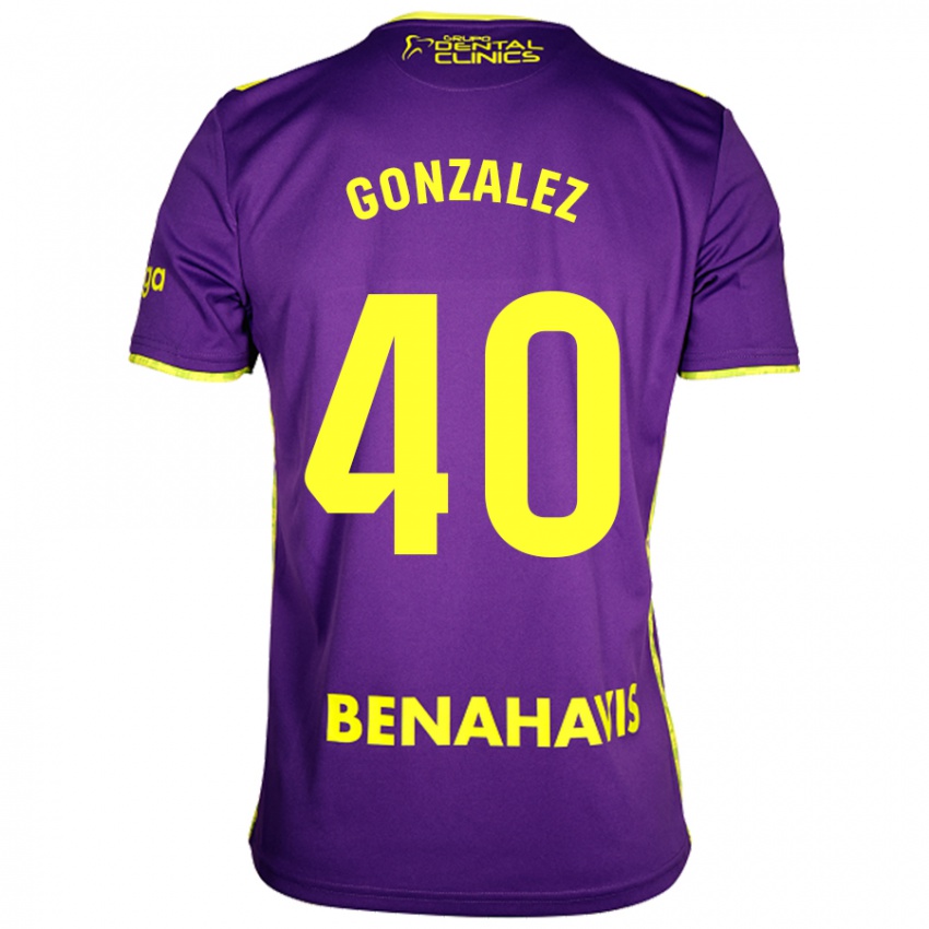 Bambino Maglia Carol González #40 Viola Giallo Kit Gara Away 2024/25 Maglietta