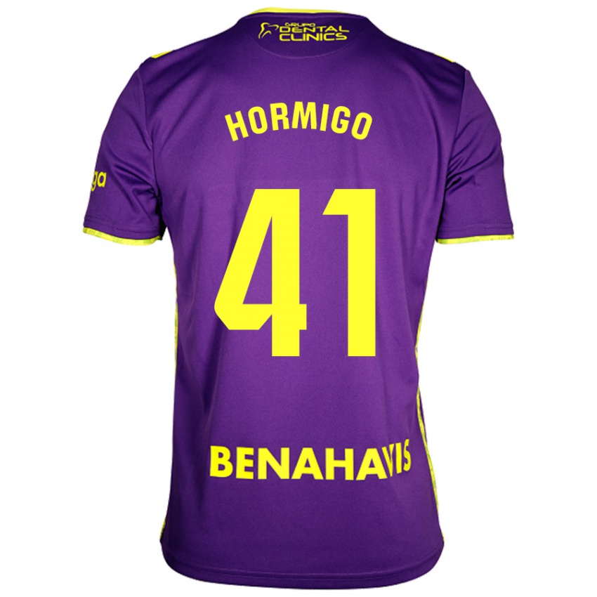 Bambino Maglia Cintia Hormigo #41 Viola Giallo Kit Gara Away 2024/25 Maglietta