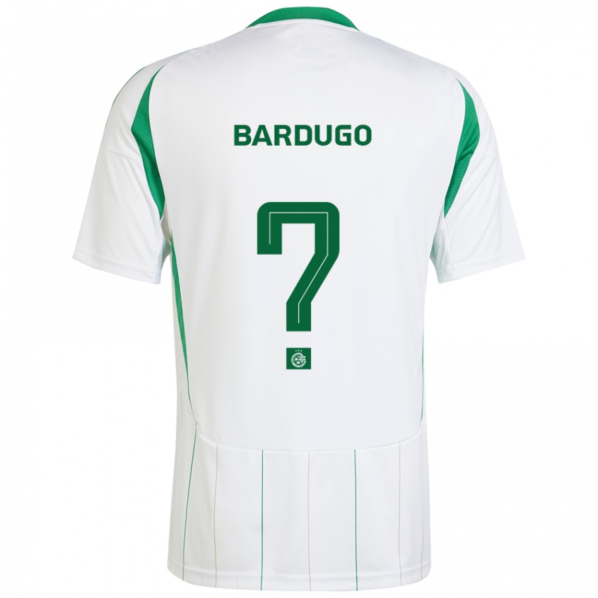 Bambino Maglia Ariel Bardugo #0 Bianco Verde Kit Gara Away 2024/25 Maglietta