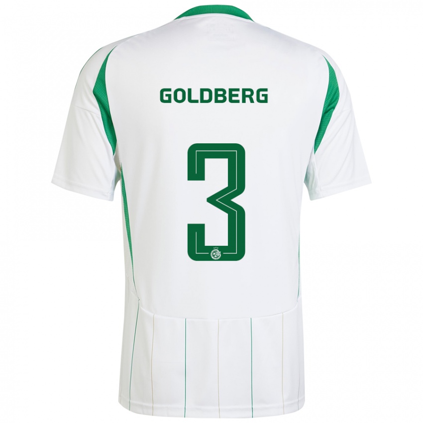 Bambino Maglia Shon Goldberg #3 Bianco Verde Kit Gara Away 2024/25 Maglietta