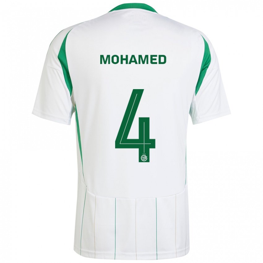 Bambino Maglia Ali Mohamed #4 Bianco Verde Kit Gara Away 2024/25 Maglietta