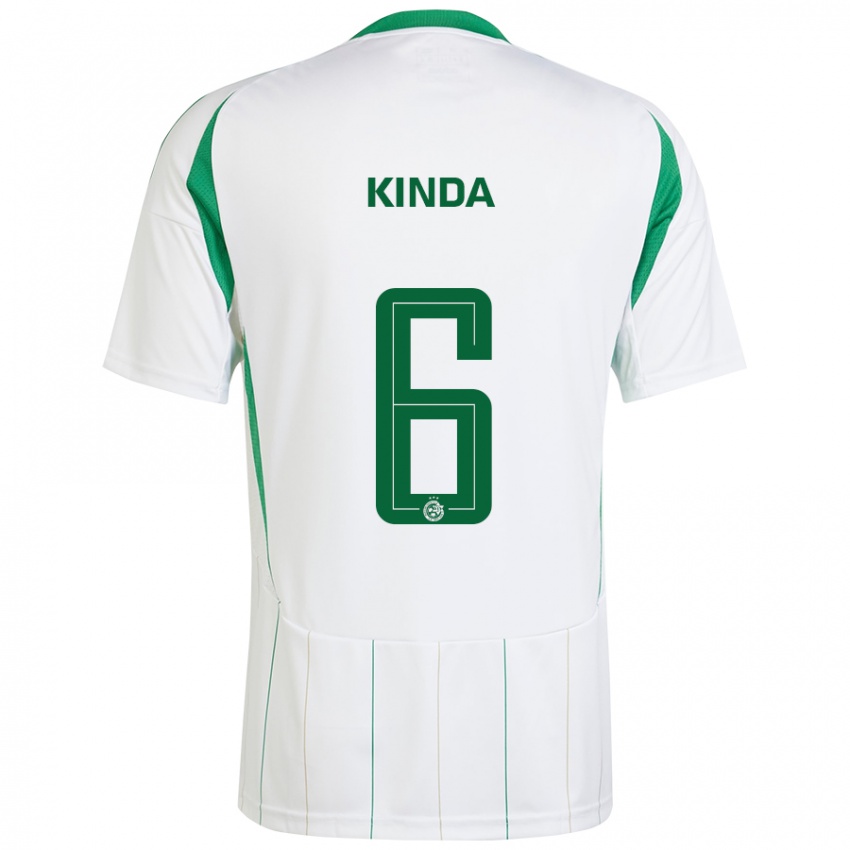 Bambino Maglia Gadi Kinda #6 Bianco Verde Kit Gara Away 2024/25 Maglietta