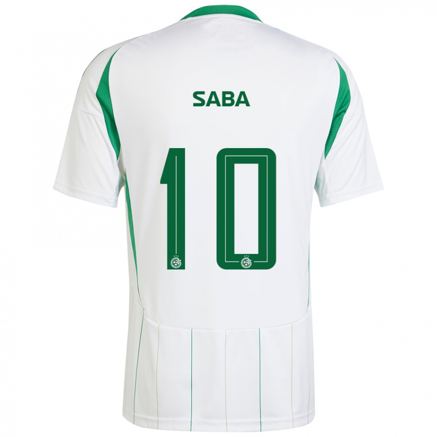 Bambino Maglia Dia Saba #10 Bianco Verde Kit Gara Away 2024/25 Maglietta