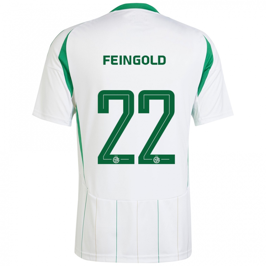 Bambino Maglia Ilay Feingold #22 Bianco Verde Kit Gara Away 2024/25 Maglietta