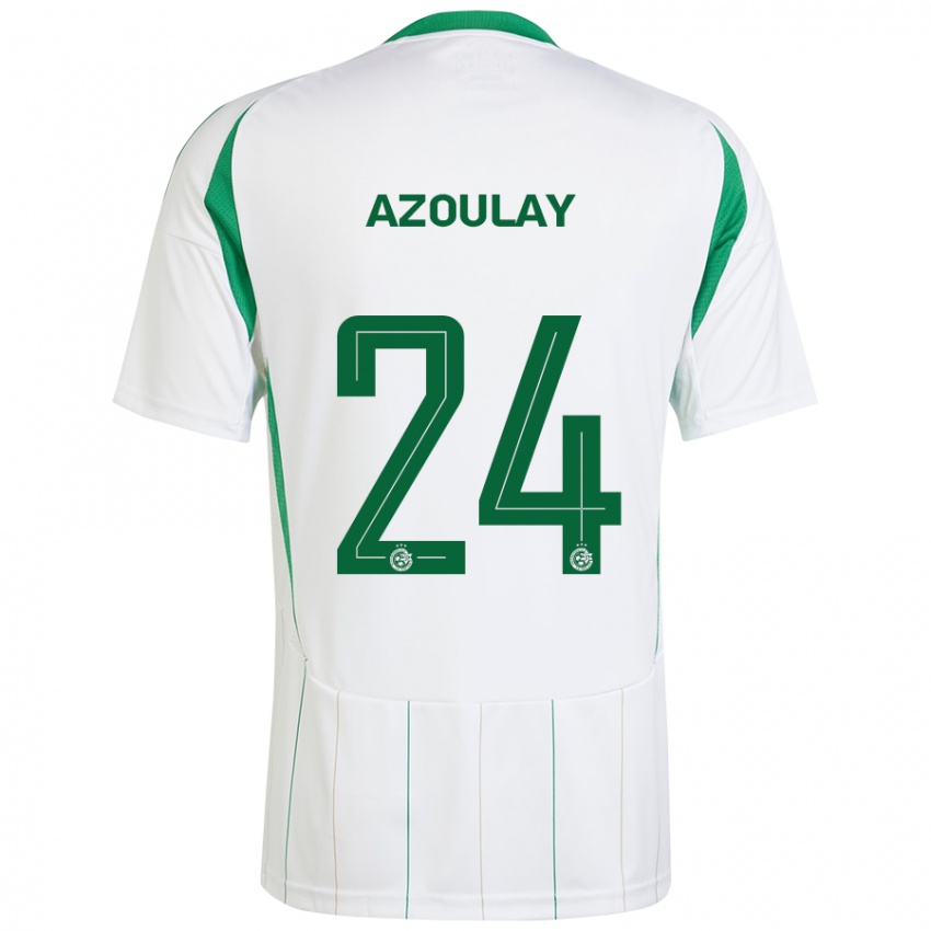 Bambino Maglia Ethane Azoulay #24 Bianco Verde Kit Gara Away 2024/25 Maglietta