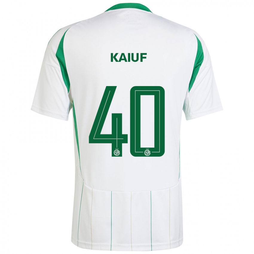 Bambino Maglia Sharif Kaiuf #40 Bianco Verde Kit Gara Away 2024/25 Maglietta