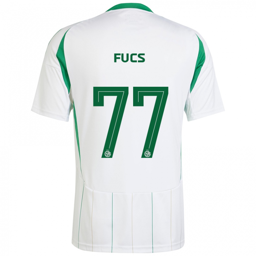 Bambino Maglia Roee Fucs #77 Bianco Verde Kit Gara Away 2024/25 Maglietta