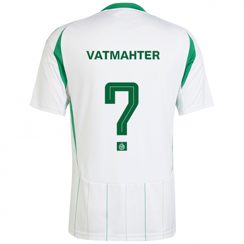 Bambino Maglia Liam Vatmahter #0 Bianco Verde Kit Gara Away 2024/25 Maglietta