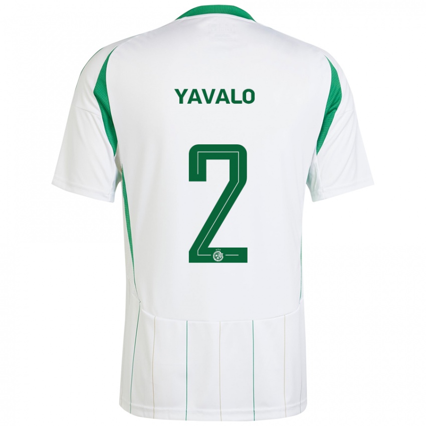 Bambino Maglia Gatachao Yavalo #2 Bianco Verde Kit Gara Away 2024/25 Maglietta