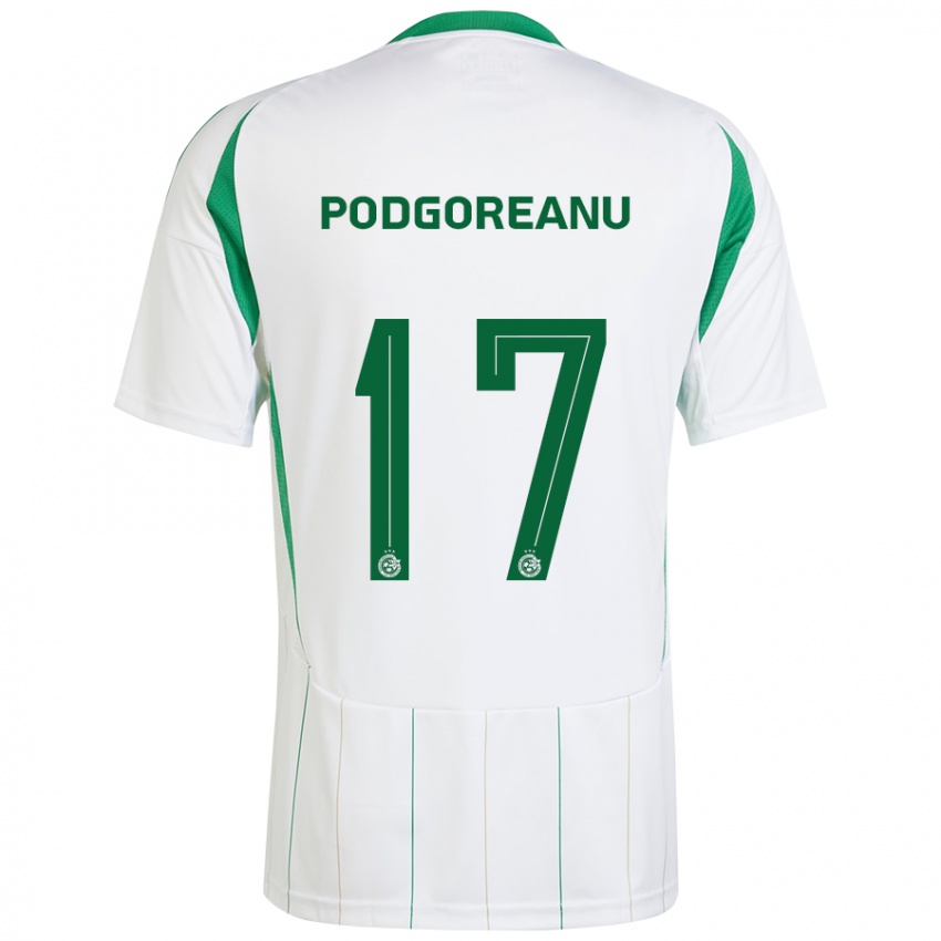 Bambino Maglia Suf Podgoreanu #17 Bianco Verde Kit Gara Away 2024/25 Maglietta