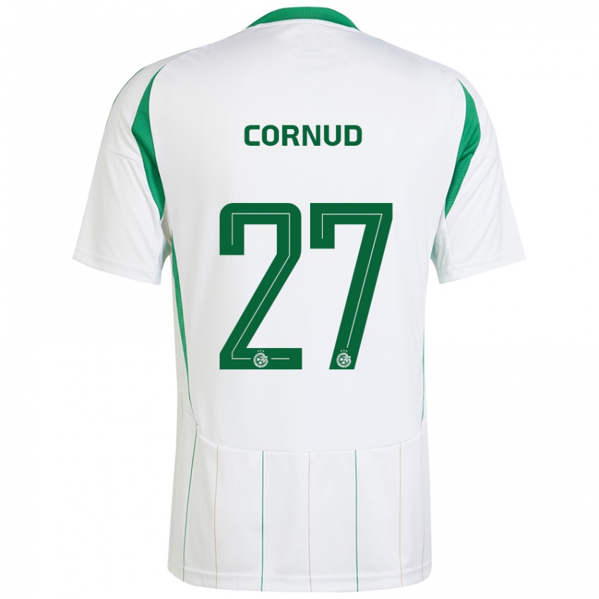 Bambino Maglia Pierre Cornud #27 Bianco Verde Kit Gara Away 2024/25 Maglietta