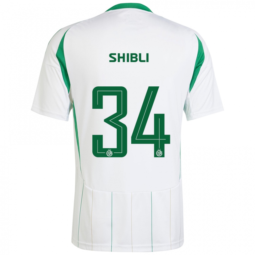 Bambino Maglia Hamza Shibli #34 Bianco Verde Kit Gara Away 2024/25 Maglietta