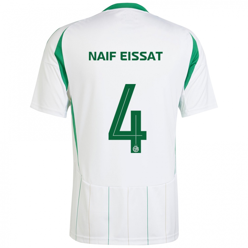 Bambino Maglia Lisav Naif Eissat #4 Bianco Verde Kit Gara Away 2024/25 Maglietta