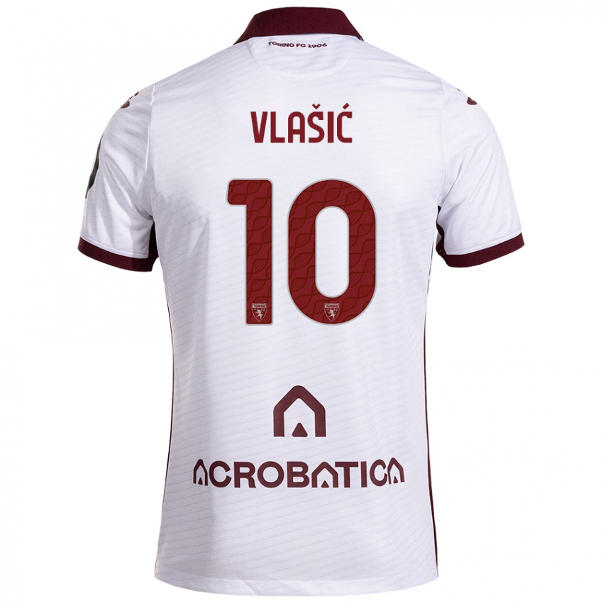 Bambino Maglia Nikola Vlašić #10 Bianco Marrone Kit Gara Away 2024/25 Maglietta