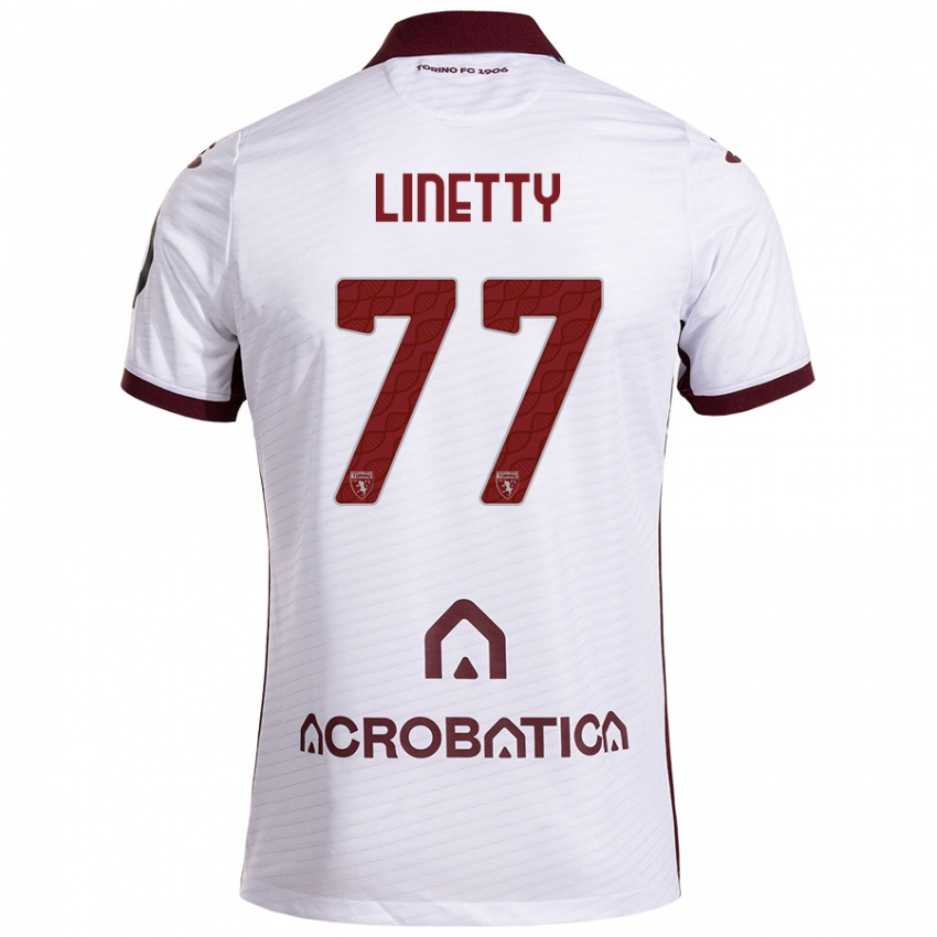 Bambino Maglia Karol Linetty #77 Bianco Marrone Kit Gara Away 2024/25 Maglietta