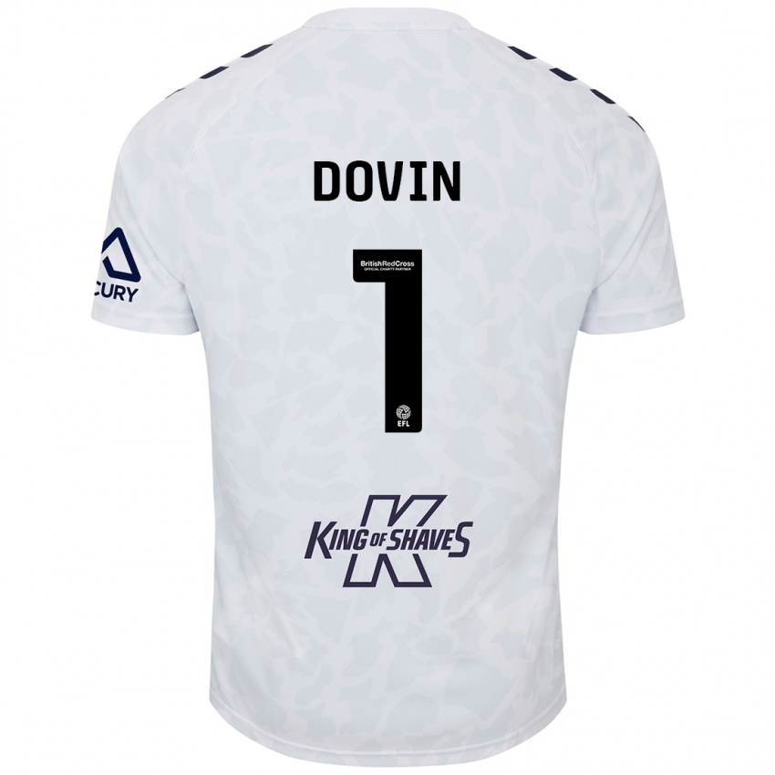 Bambino Maglia Oliver Dovin #1 Bianco Kit Gara Away 2024/25 Maglietta