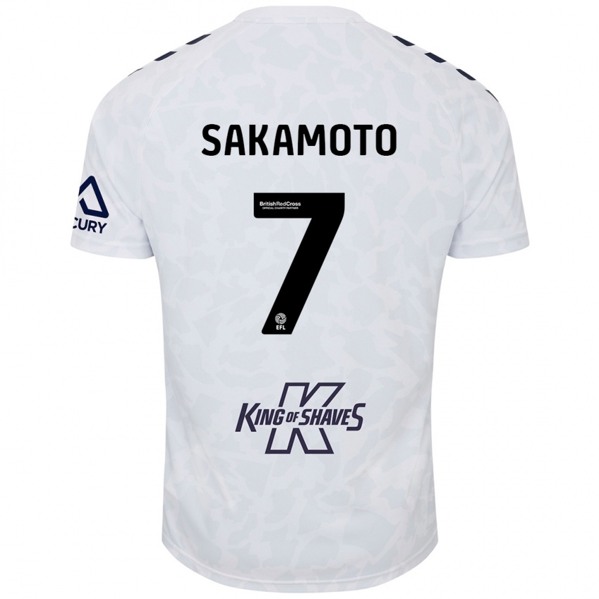 Bambino Maglia Tatsuhiro Sakamoto #7 Bianco Kit Gara Away 2024/25 Maglietta