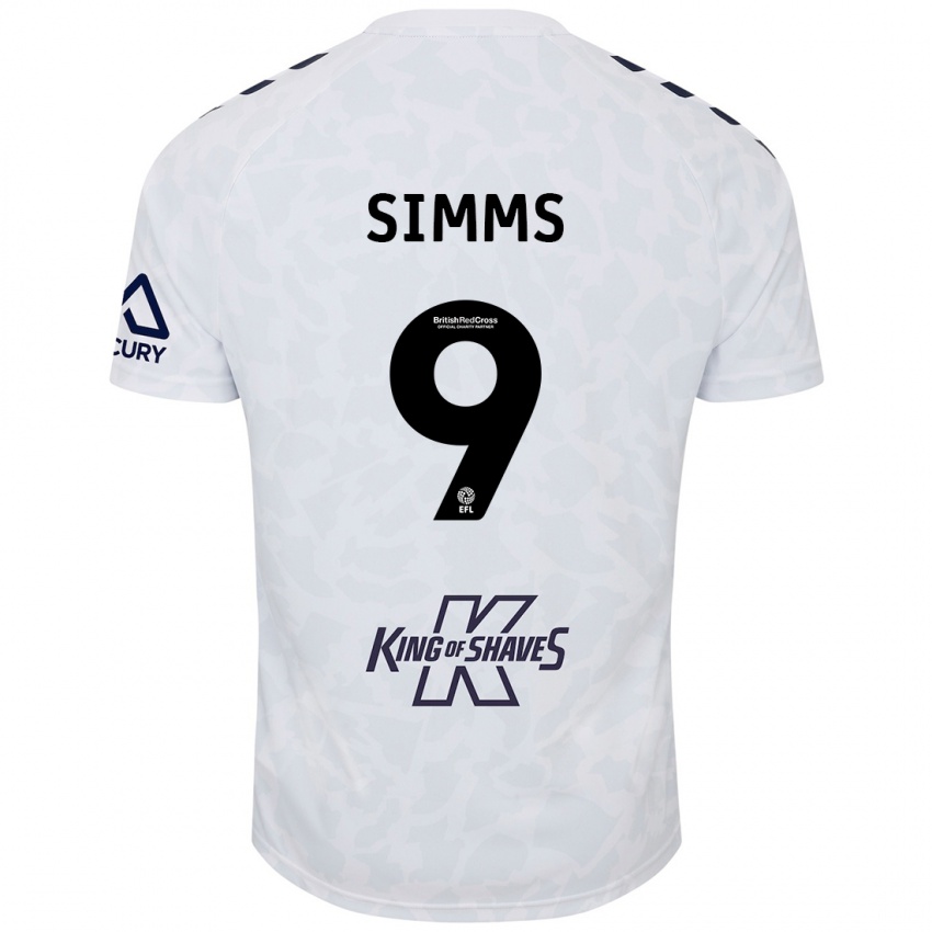 Bambino Maglia Ellis Simms #9 Bianco Kit Gara Away 2024/25 Maglietta