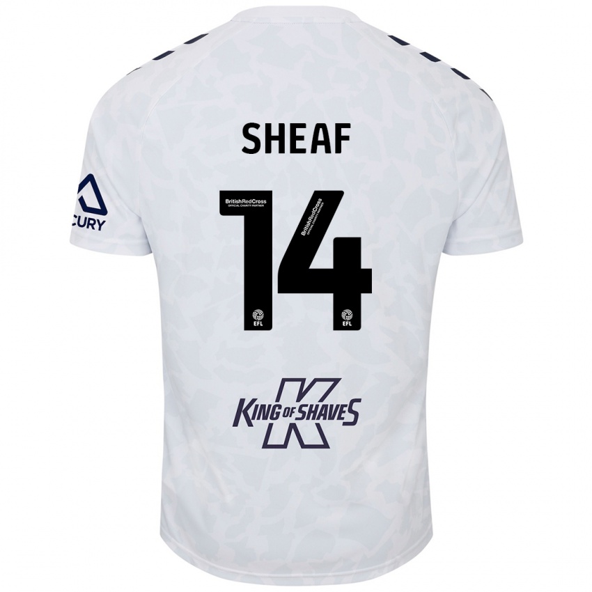 Bambino Maglia Ben Sheaf #14 Bianco Kit Gara Away 2024/25 Maglietta