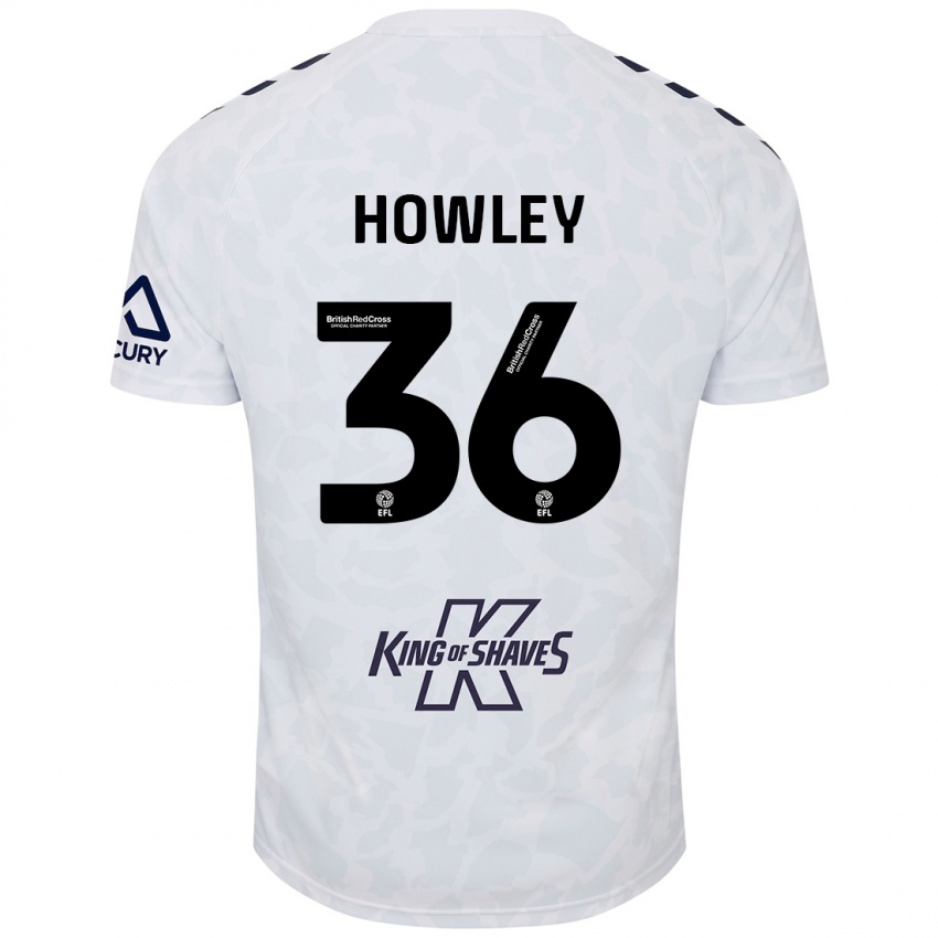 Bambino Maglia Ryan Howley #36 Bianco Kit Gara Away 2024/25 Maglietta