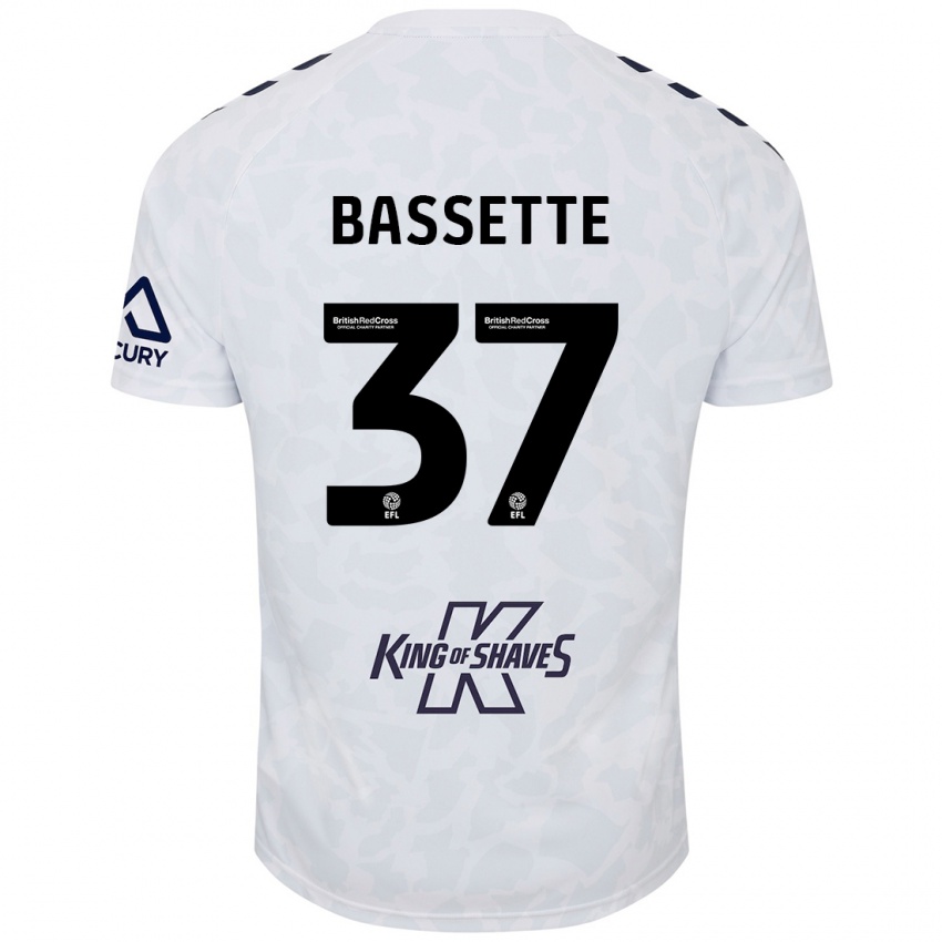 Bambino Maglia Norman Bassette #37 Bianco Kit Gara Away 2024/25 Maglietta