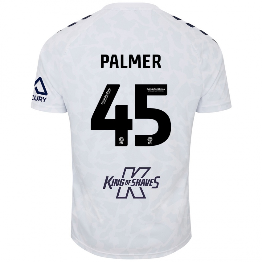 Bambino Maglia Kasey Palmer #45 Bianco Kit Gara Away 2024/25 Maglietta