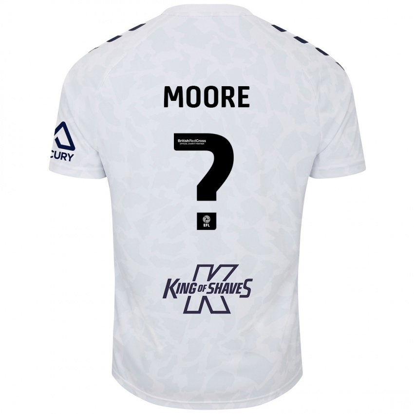 Bambino Maglia Isaac Moore #0 Bianco Kit Gara Away 2024/25 Maglietta