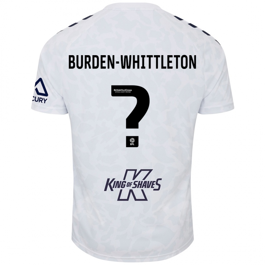 Bambino Maglia Charlie Burden-Whittleton #0 Bianco Kit Gara Away 2024/25 Maglietta