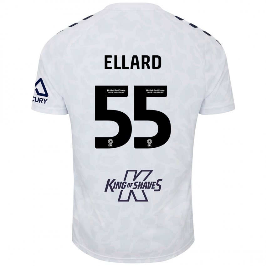 Bambino Maglia Aston Ellard #55 Bianco Kit Gara Away 2024/25 Maglietta