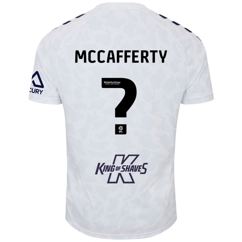 Bambino Maglia Lewys Mccafferty #0 Bianco Kit Gara Away 2024/25 Maglietta