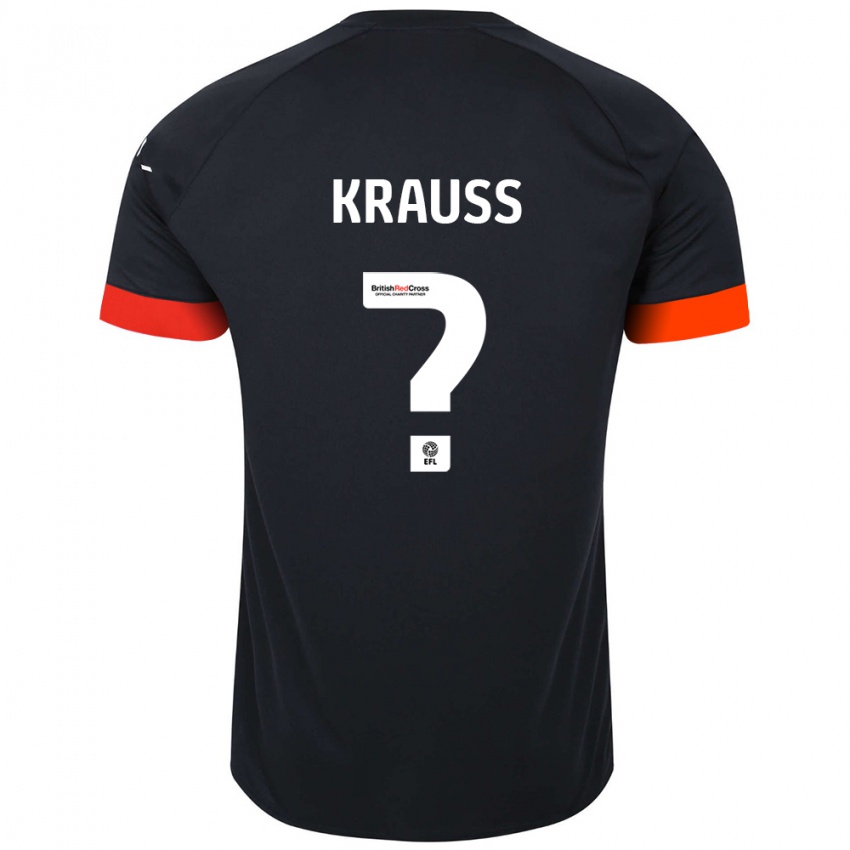 Bambino Maglia Tom Krauß #0 Nero Arancione Kit Gara Away 2024/25 Maglietta