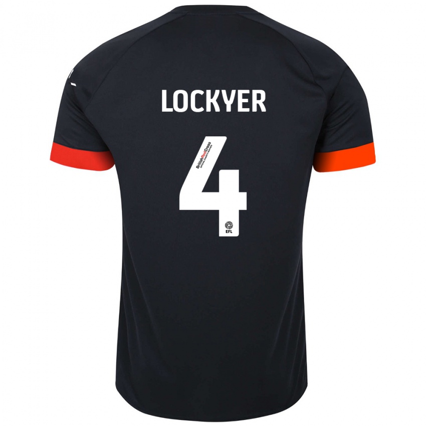 Bambino Maglia Tom Lockyer #4 Nero Arancione Kit Gara Away 2024/25 Maglietta