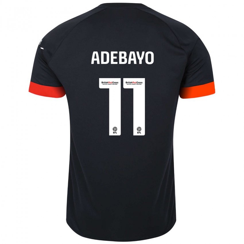 Bambino Maglia Elijah Adebayo #11 Nero Arancione Kit Gara Away 2024/25 Maglietta