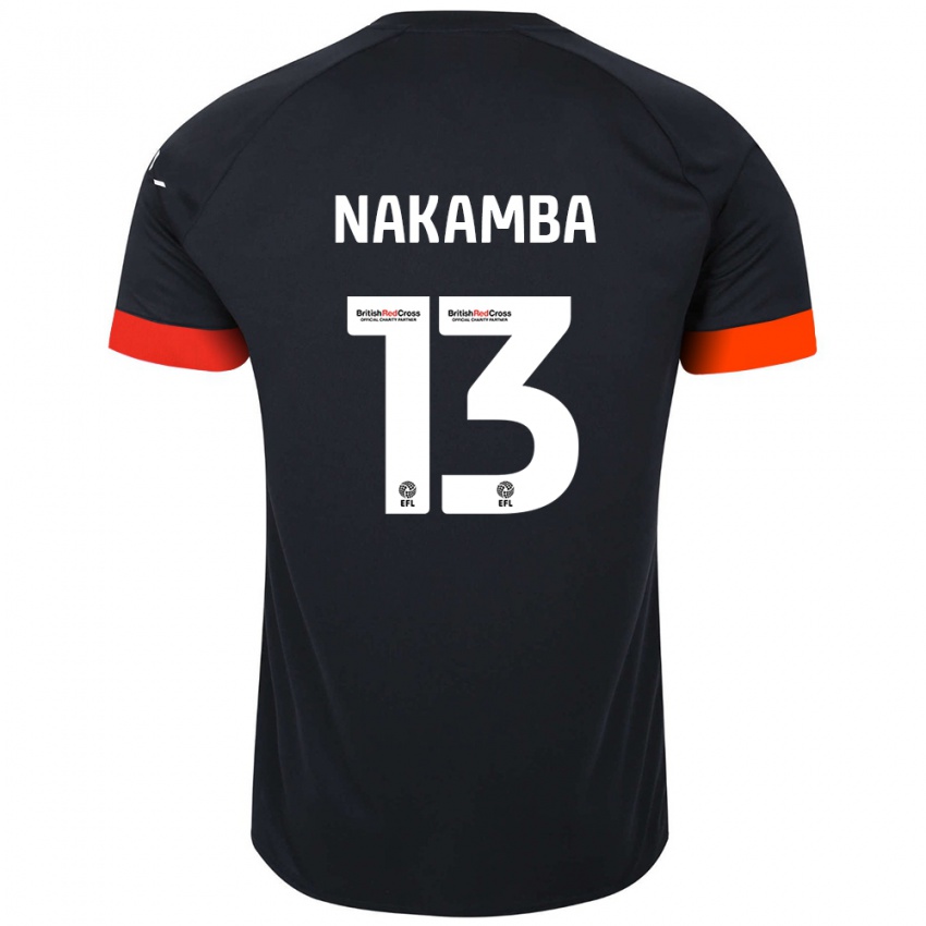 Bambino Maglia Marvelous Nakamba #13 Nero Arancione Kit Gara Away 2024/25 Maglietta