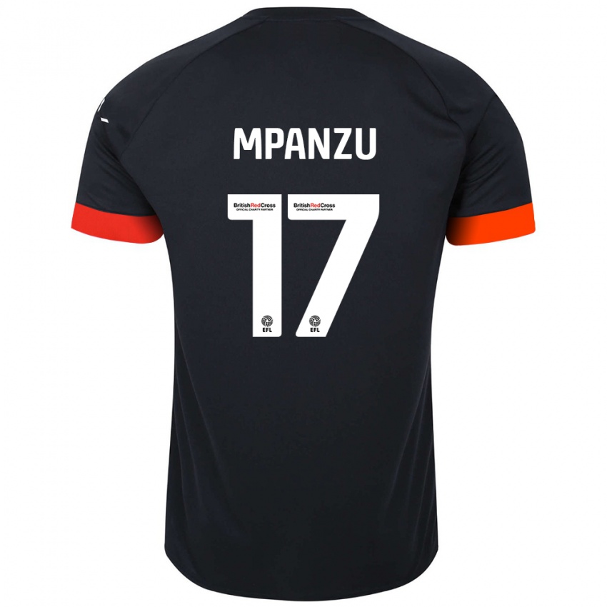 Bambino Maglia Pelly Ruddock Mpanzu #17 Nero Arancione Kit Gara Away 2024/25 Maglietta