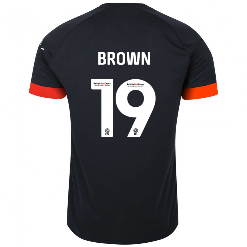 Bambino Maglia Jacob Brown #19 Nero Arancione Kit Gara Away 2024/25 Maglietta