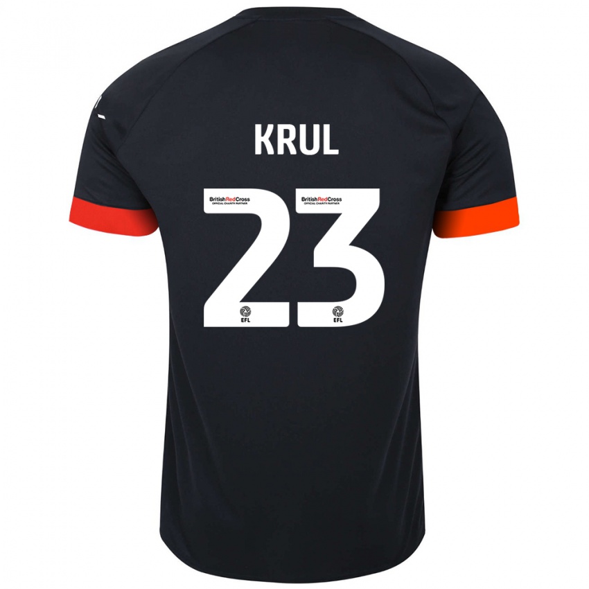 Bambino Maglia Tim Krul #23 Nero Arancione Kit Gara Away 2024/25 Maglietta