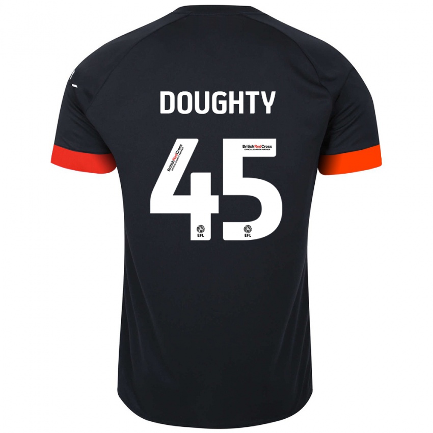 Bambino Maglia Alfie Doughty #45 Nero Arancione Kit Gara Away 2024/25 Maglietta