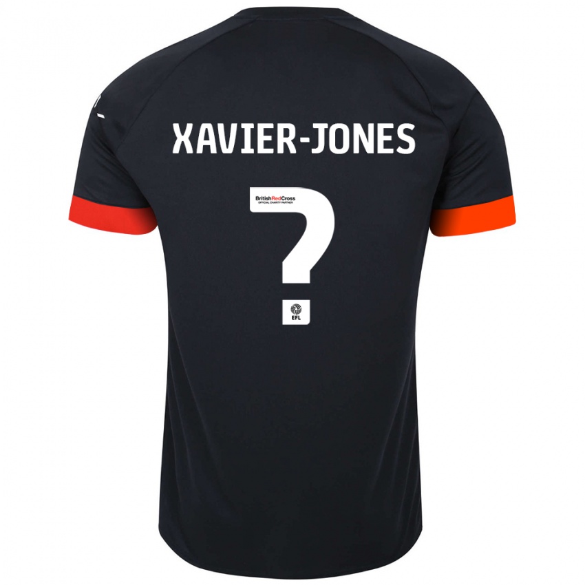 Bambino Maglia Tate Xavier-Jones #0 Nero Arancione Kit Gara Away 2024/25 Maglietta