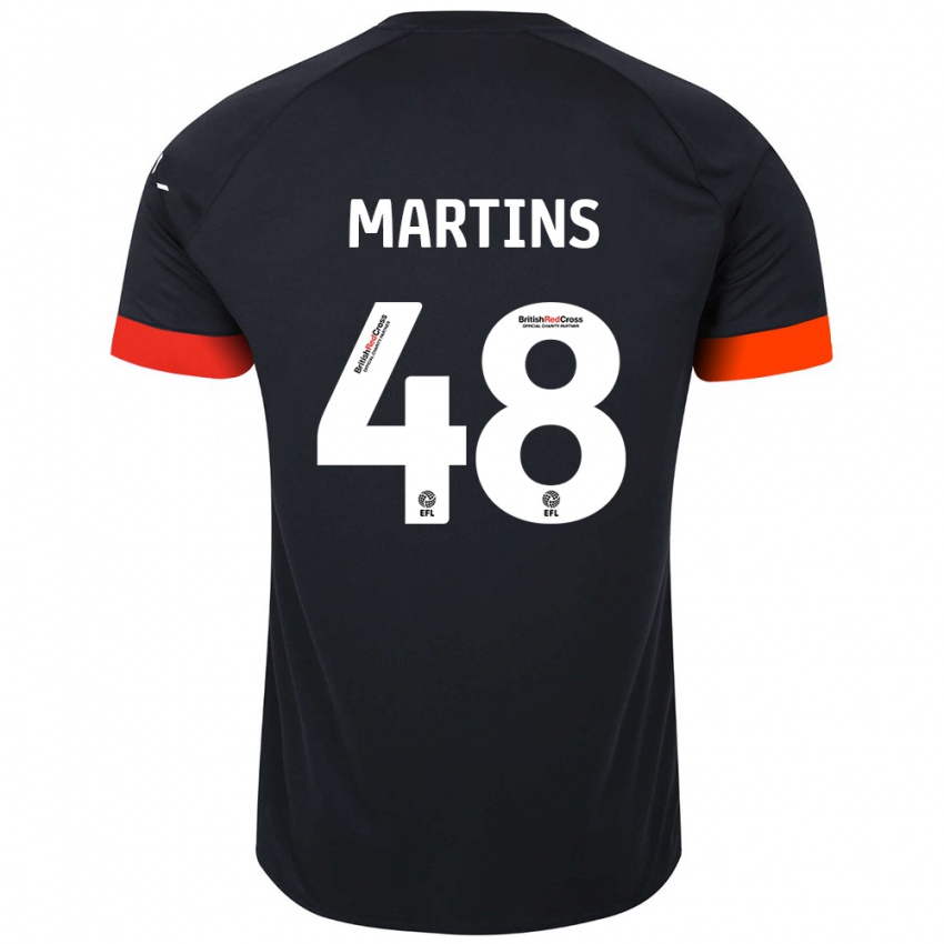 Bambino Maglia Dominic Dos Santos Martins #48 Nero Arancione Kit Gara Away 2024/25 Maglietta